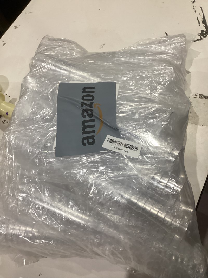 Condition photo showing Good Condition for 100 Pack Champagne Flutes Plastic, 4.5 oz Clear Plastic Disposable Stemware, Disposable Champagne Flutes for Party, Mimosa Bar, Wedding, Anniversary and Graduation 100 Clear