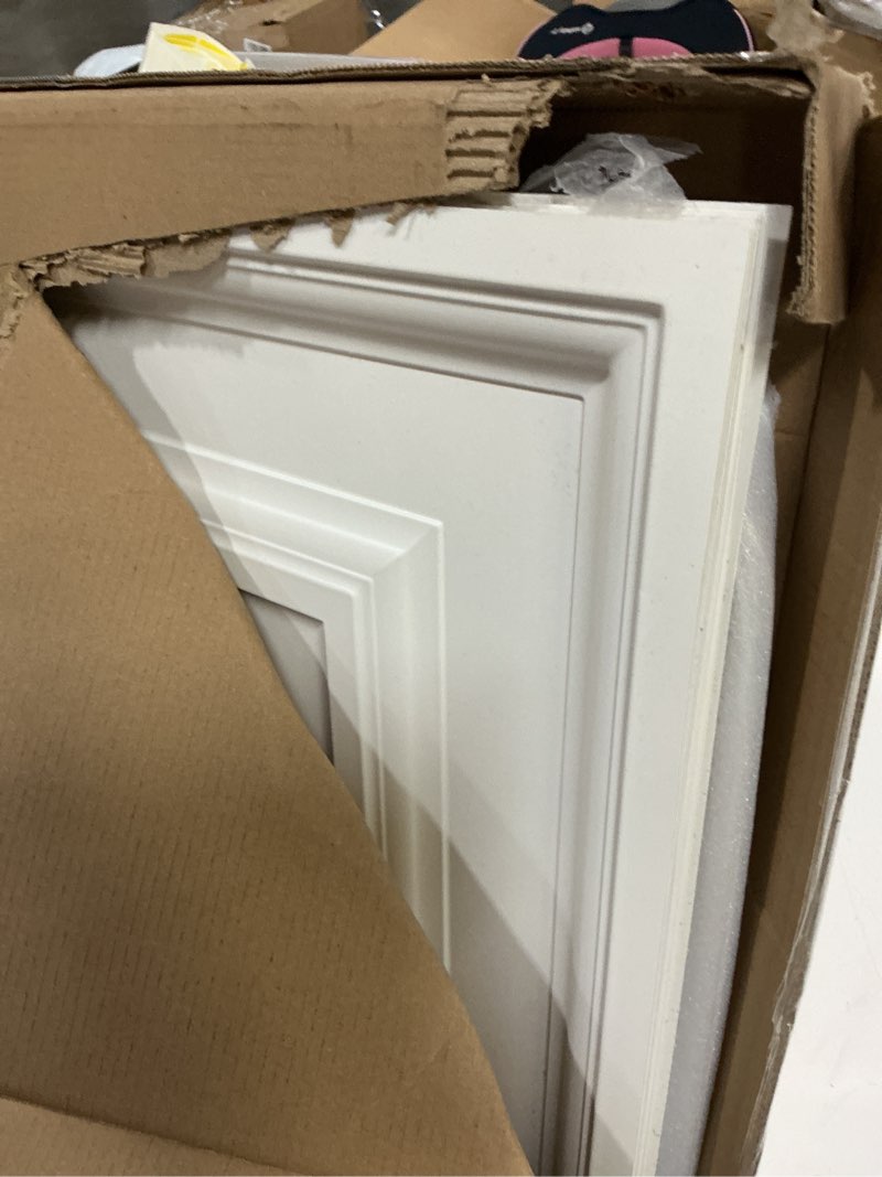 Condition photo showing As Is for art3d 12-pack drop ceiling tiles 2x4 ft, pvc decorative ceiling covering panels for basement kitchen bathroom, 24x48 inch, cover 96 sq. ft, smooth white smooth white 24x48 inch
