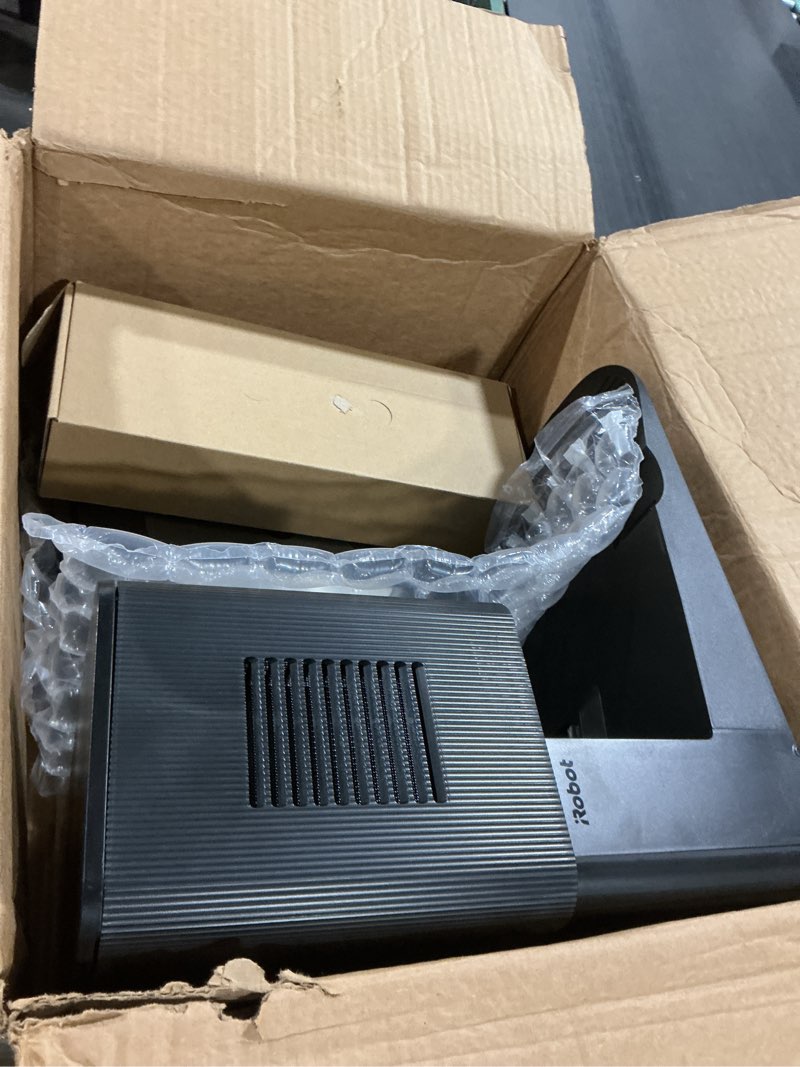 Condition photo showing As Is for iRobot Roomba Combo j5+ Self-Emptying Robot Vacuum & Mop – Identifies and Avoids Obstacles Like Pet Waste & Cords, Empties Itself for 60 Days, Clean by Room with Smart Mapping, Works with Alexa? 60-day Wet Dry