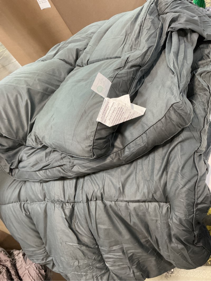 Condition photo showing As Is for ELEMUSE Queen Grey Mattress Topper for Back Pain, Extra Thick Mattress Pad Cover, Plush Soft Pillowtop with Elastic Deep Pocket, Overfilled Down Alternative Filling Grey Queen