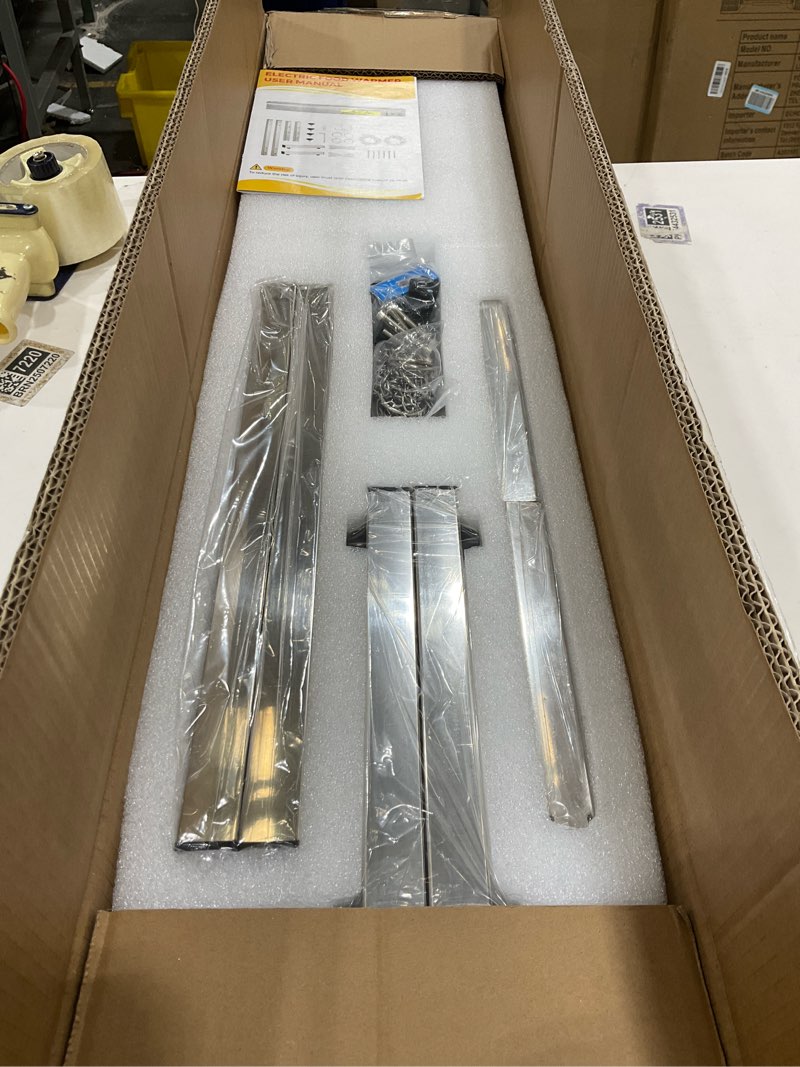 Condition photo showing Good Condition for 36-Inch Food Heat Lamp, 1000W Commercial Food Warmer Lamp Electric Strip Heater Overhead Stainless Steel Heat Lamps for Buffet Restaurant Parties Catering, Sliver 115V