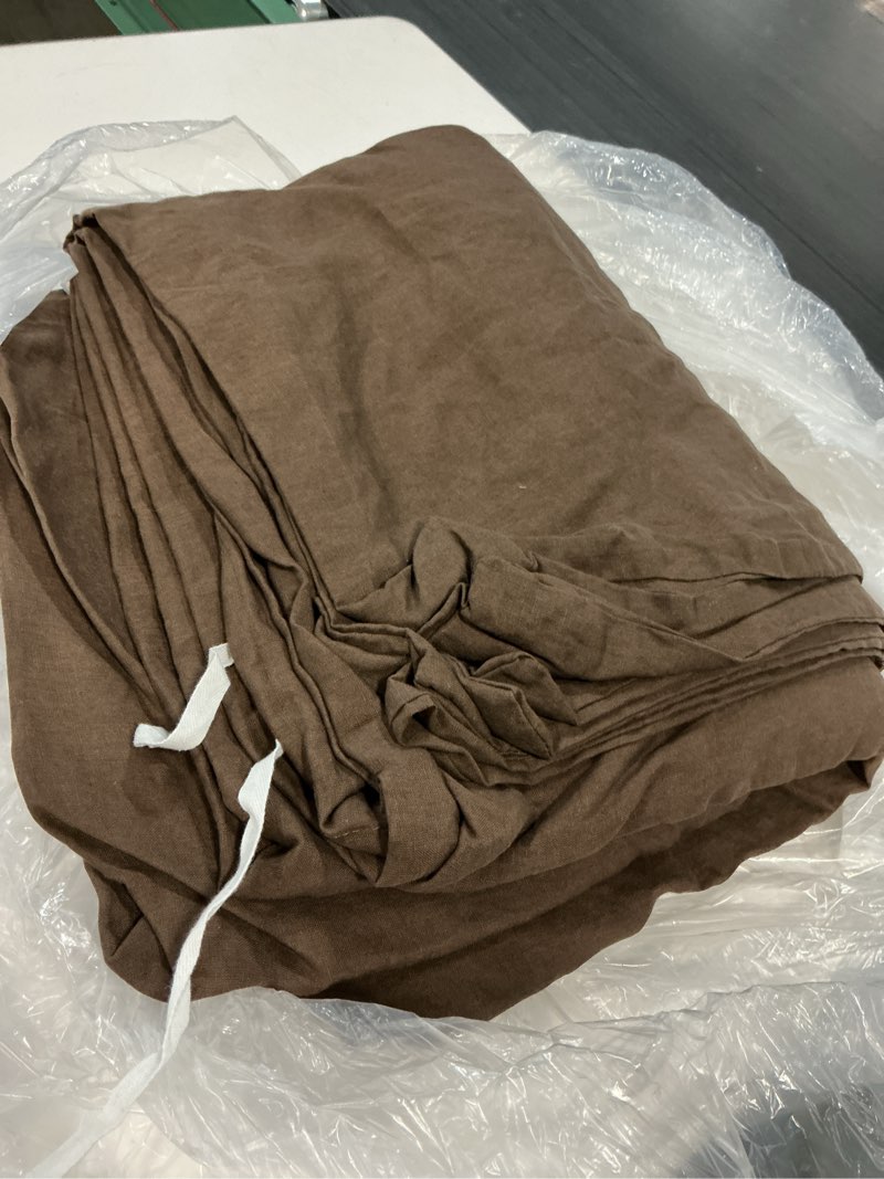 Condition photo showing Good Condition for european linen duvet cover, king/cal king, espresso