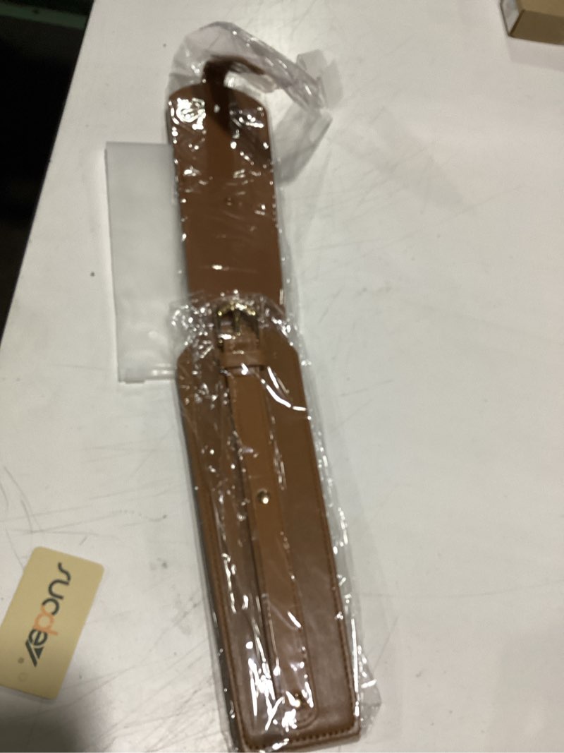 Condition photo showing New/Like New for GRACE KARIN Women's Suede Elastic Belt Wide Stretchy Belt Vintage Chunky Buckle Belts S-XXL Suede#brown Medium