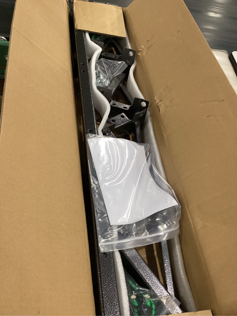 Condition photo showing Good Condition for adjustable trailer ladder rack for enclosed trailers – exterior side wall mount, holds 2 ladders, heavy duty design