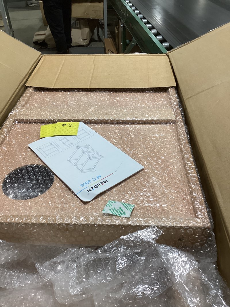 Condition photo showing As Is for MEEDEN Art Cart Storage Organizer, 3-Tier Rolling Utility Studio Taboret with Caster Wheels, Multifunctional Storage Trolley Shelving Unit on Wheels, Solid Beechwood Art Supplies Studio Cart Classroom Natural