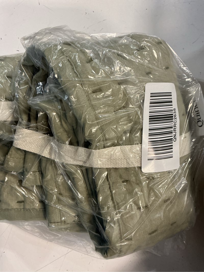 Condition photo showing Good Condition for european linen cotton stitch quilted euro sham, euro, willowleaf