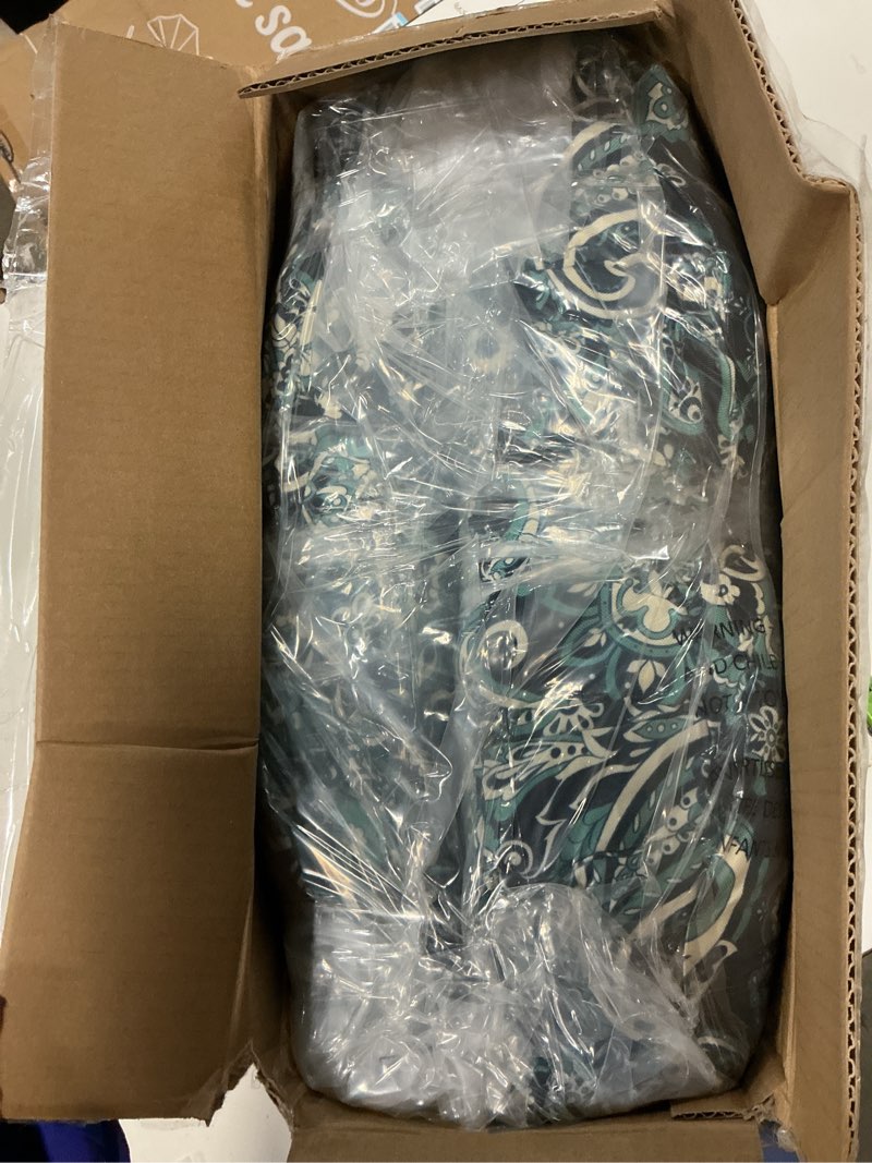 Condition photo showing New/Like New for unikome outdoor chair cushions set of 4, water resistant patio seat cushions with ties for outdoor furniture, high-density foam, uv & fade resistant, piped edge – 24" x 24" x 4", boho teal paisley 24" w x 24" d x 4" h 08 boho teal paisley 4