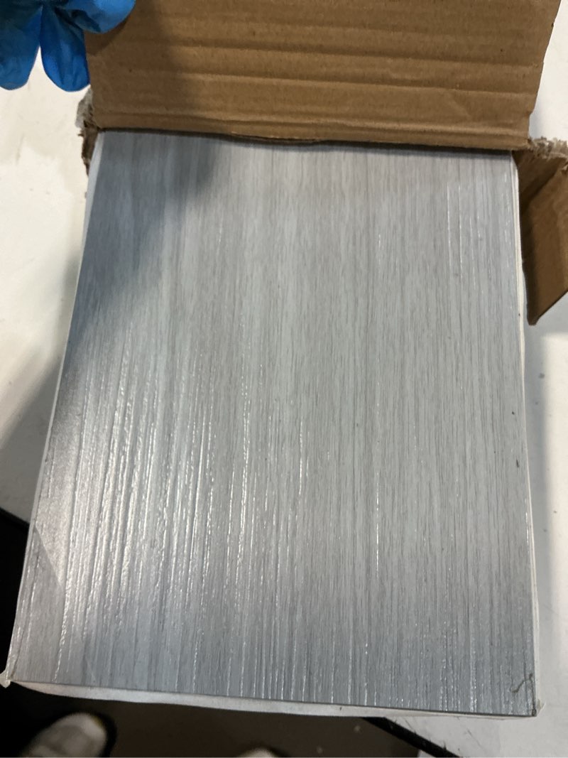 Condition photo showing Good Condition for light grey peel and stick floor tile 36-pack 54 sq.ft luxury thicken vinyl wood plank self adhesive waterproof diy flooring for bedroom bathroom living room 36in×6in light grey 36