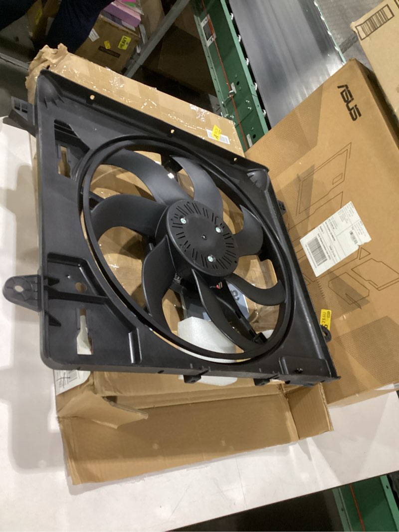 Condition photo showing Good Condition for 621-601 engine cooling radiator fan assembly fit for jeep wrangler 3.6l 2012-2017 wrangler jk 3.6l 2018 replace 68143894ab 68143894aa 6010277 624080 cf13078