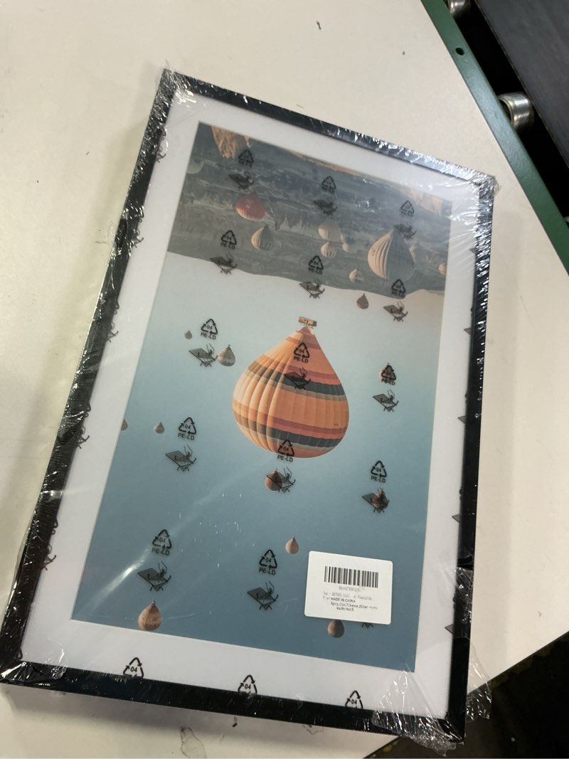 Condition photo showing New/Like New for 11x17 Picture Frames Set of 5, Black Photo Frames with 9x15 Mat for Photos, Posters, Prints, Wall Mounting Display, Shatter-Resistant Plexiglass Front