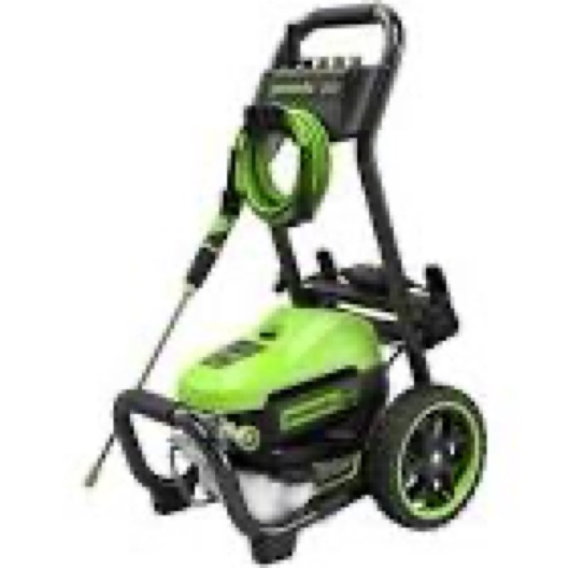 greenworks 2500-psi 2-gpm cold water electric pressure washer with 5 spray tips item #6501469 | model #gpw2500