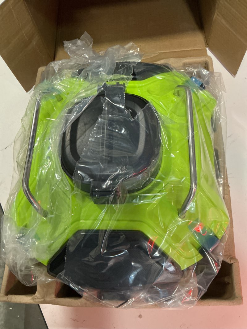 Condition photo showing New/Like New for cordless robotic pool cleaner, dual-motor vacuum with 25° slope climbing for pools up to 915 sq ft, ul & csa certified, 120 mins long running time, automatic self-parking, powerful suction