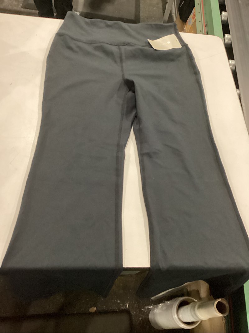 Condition photo showing New/Like New for AFITNE Yoga Pants for Women Bootcut Pants with Pockets High Waisted Workout Bootleg Yoga Pants Tall Long Athletic Gym Pants Blue - L