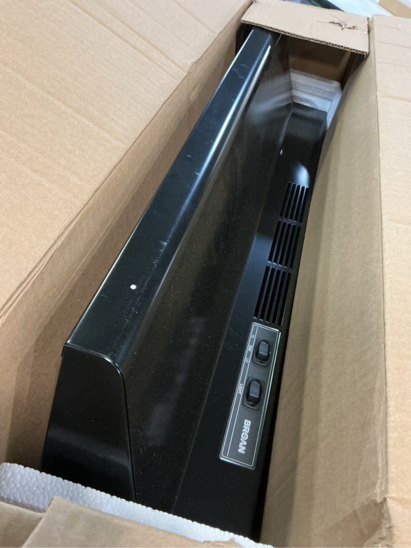 Condition photo showing Good Condition for Broan-NuTone 413023 Ductless Range Hood Insert with Light, Exhaust Fan for Under Cabinet, 30-Inch, Black Black 30-Inch