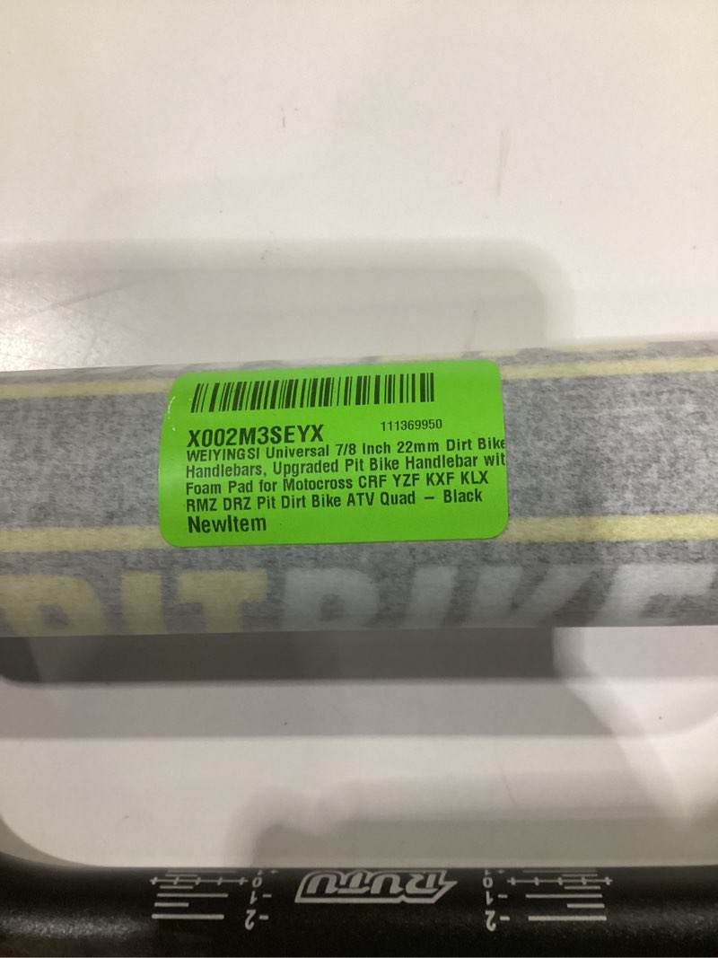 Condition photo showing Good Condition for universal 7/8 inch 22mm dirt bike handlebars, upgraded pit bike handlebar with foam pad for motocross crf yzf kxf klx rmz drz pit dirt bike atv quad - black black with foam pad