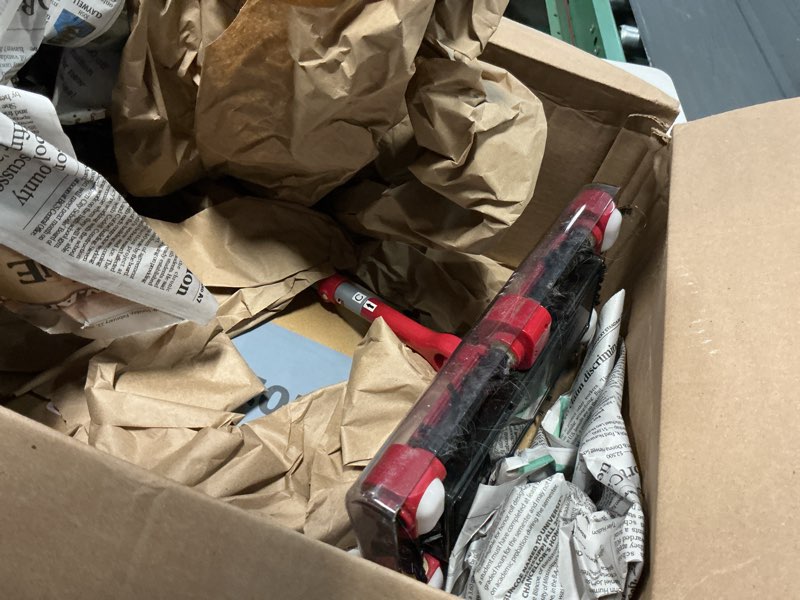 Condition photo showing As Is for swivel sweeper max- red