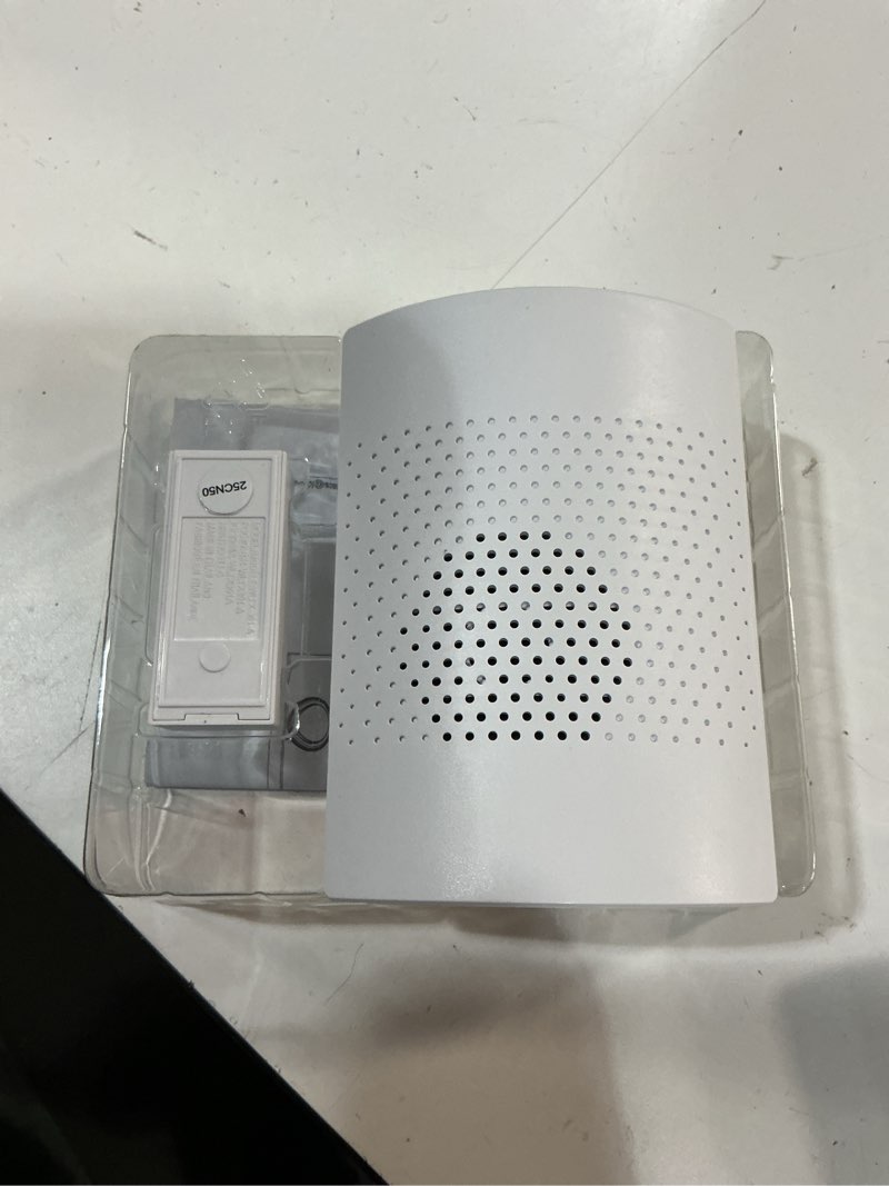 Condition photo showing As Is for utilitech white wireless doorbell kit