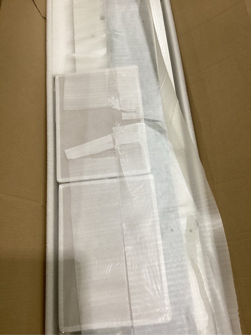 Condition photo showing Good Condition for (not tested)ergear electric standing desk with drawers, 48? x 24? gaming table compatible monitor stand, stand up desks, home office height-adjustable desk with storage shelf, 4 preset heights, white white 48\" x 24\"