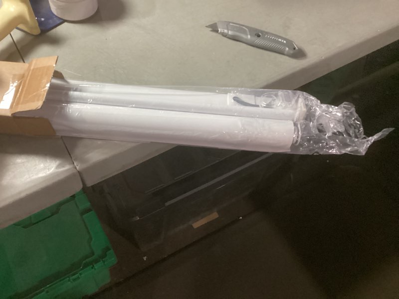 Condition photo showing Good Condition for blackout roller shades blinds cordless for windows pull down room darkening door blinds with thermal insulated easy to install for living room,bedroom,home,office bathroom white 23" w x 72" h 23"w x 72"h white