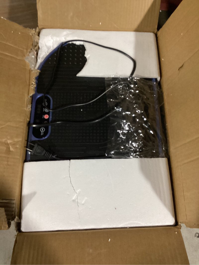 Condition photo showing Good Condition for Glorygym Vibration Plate Exercise Machine, Whole Body Vibrate Platform for Weight Loss Fat Burning, 9 Speed Levels, Remote Control, Compact Home Gym Equipment for Women Men Blue