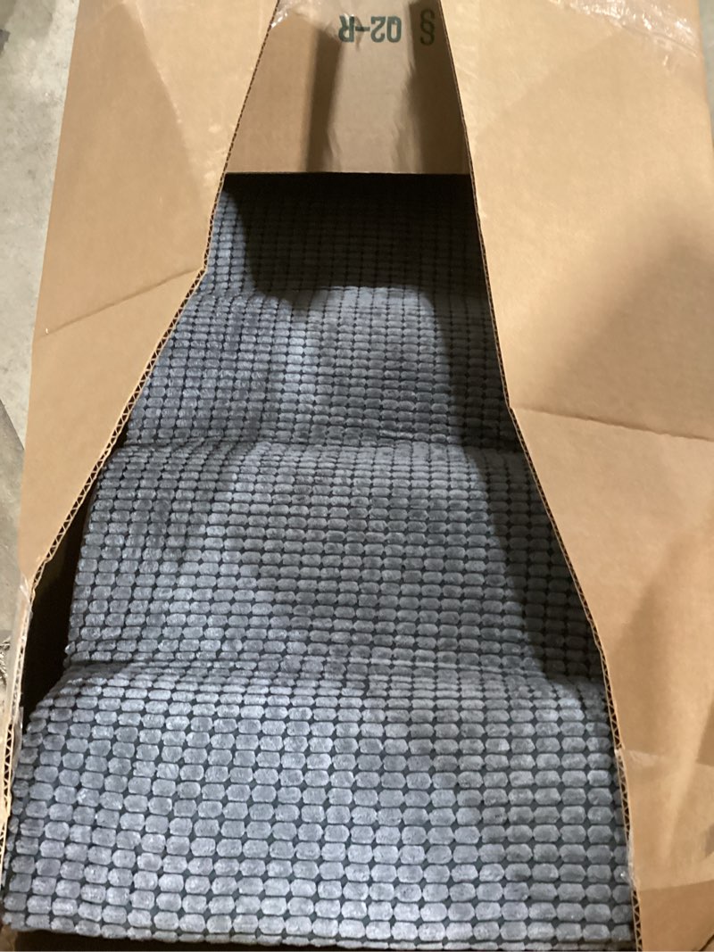 Condition photo showing Good Condition for Dog Stairs for High Bed 22.6" H, Small Dog Step for Puppy, Older or Cat, Curved Ramp for Car, Ladder with High Density Foam, Lightweight, Durable, 15.7x33x22.6 inch, 5 Step, Dark Grey Dark Grey 5 15.7x33x22.6in