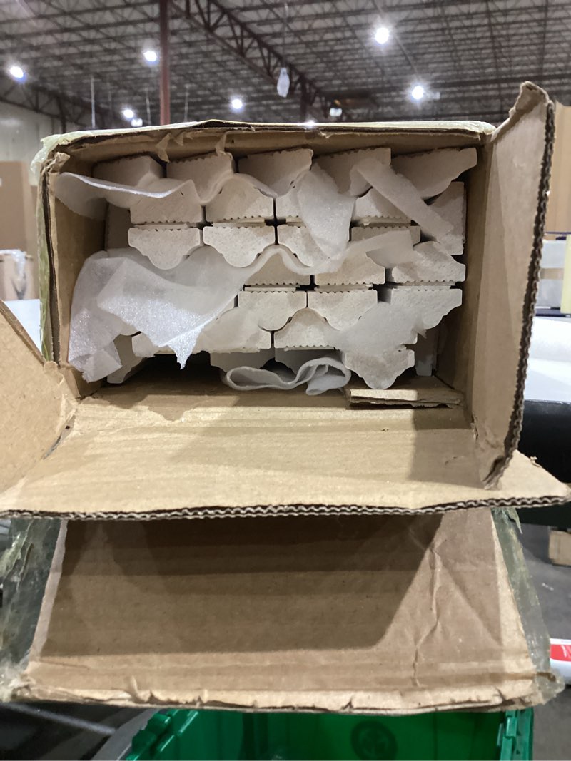 Condition photo showing item condition for pangda peel and stick wall molding kit, 3d premade accent molding wainscoting panel for interior wall moulding decor, ready to assemble wainscoting accent panel(3 set,35 x 68in + 99 x 68in) 3 35 x 68in + 99 x 68in