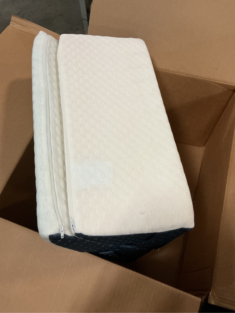 Condition photo showing item condition for bed wedge pillow for sleep apnea, 9 & 12 inch adjustable wedge pillow for back pain relief, leg and knee support, 7 in 1 cooling-gel memory foam elevated pillows for acid reflux, post surgery, snoring
