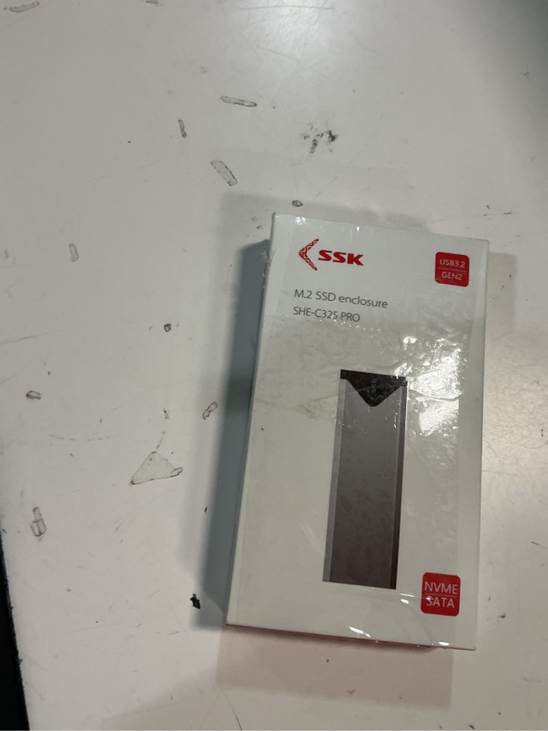 Condition photo showing Good Condition for ssk m.2 nvme sata ssd enclosure, improved rtl9210b chip usb 3.2 gen 2 10gbps to pci-e ngff adapter, m-key/b+m key external ssd enclosure aluminum support uasp trim 2242/2260/2280