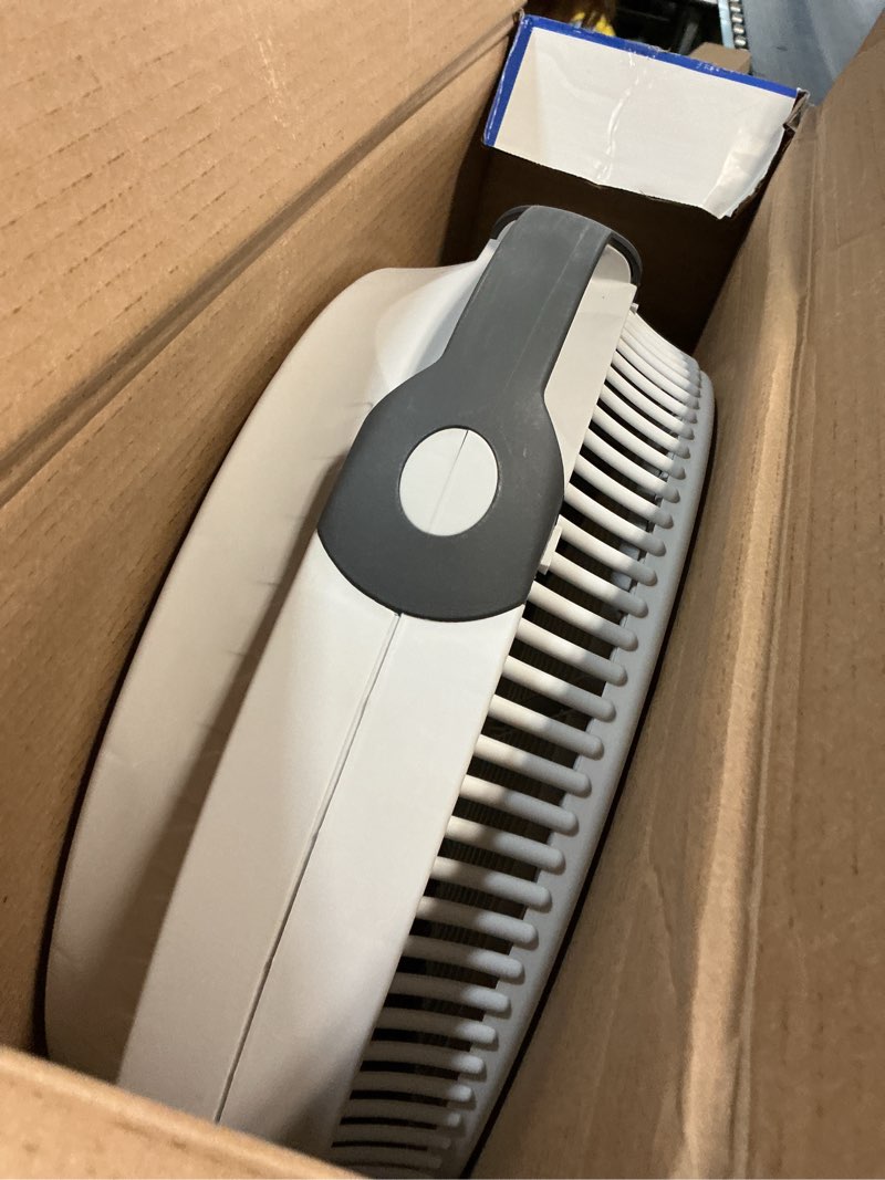 Condition photo showing As Is for lasko wind machine fan, air circulator fan with 3 speeds, 20" model 3300, gray