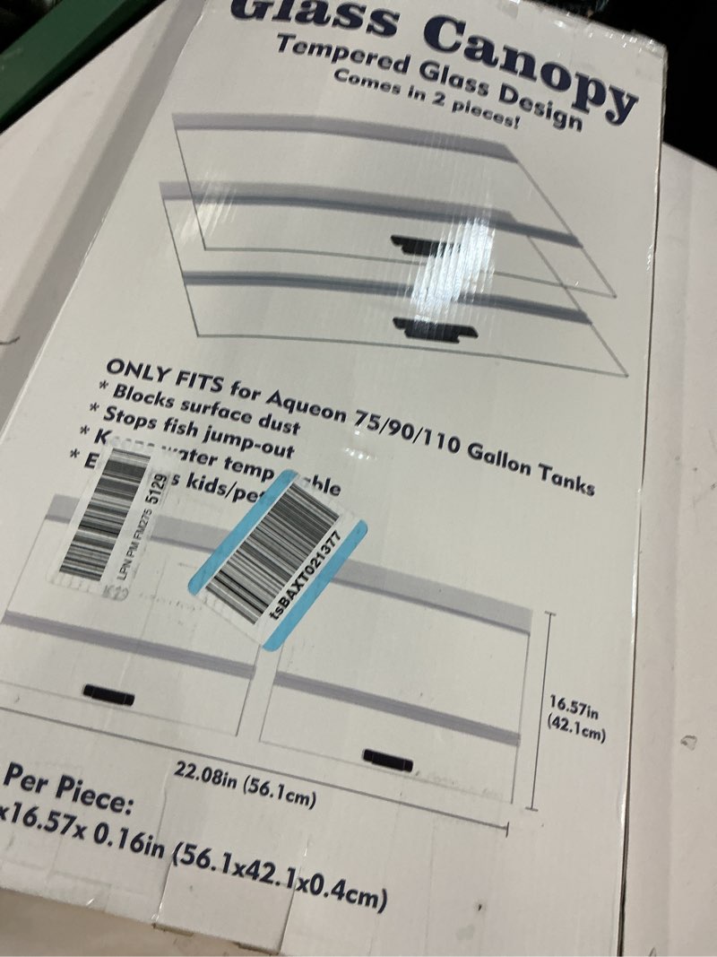 Condition photo showing Good Condition for 29.21 x 11.69 x 0.16in glass canopy, clear tempered aquarium fish tank hoods, fits for most 20long/29 gallon fish tanks (aqueon, marine land & perfecto) 1pcs-29.21 x 11.69 x 0.16in