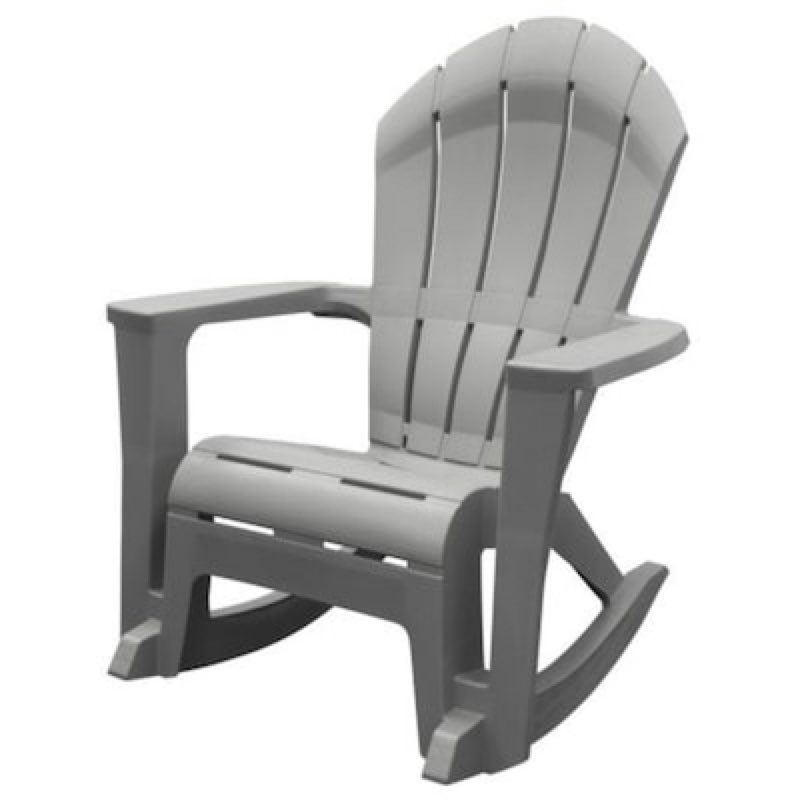 adams patio big easy westport adirondack chair grey resin frame rocking chair with slat seat
