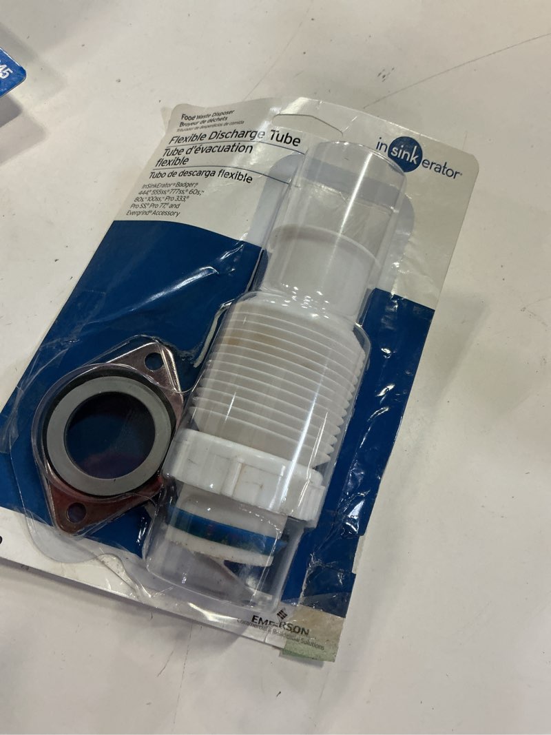 Condition photo showing As Is for insinkerator flexible discharge tube plastic
