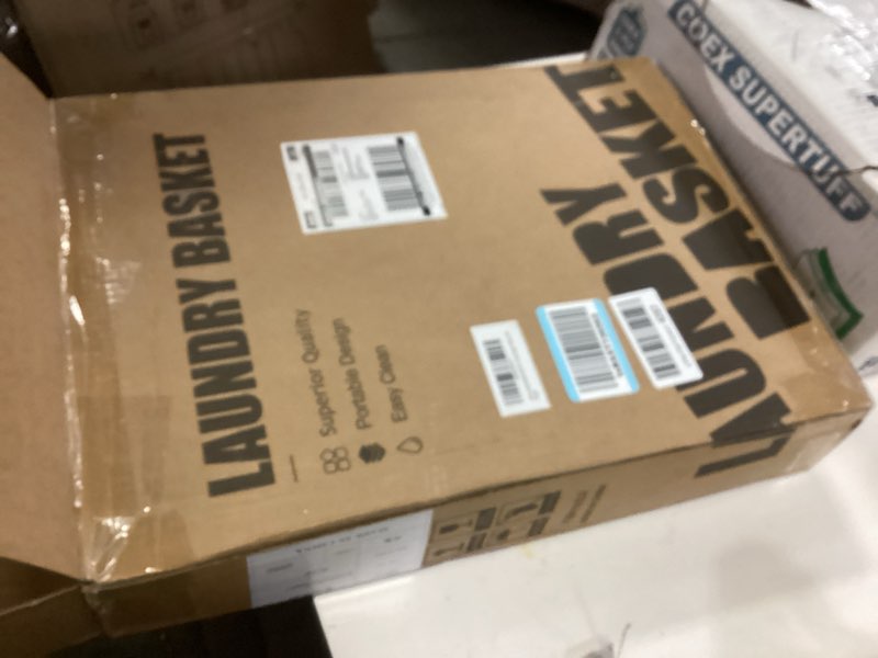 Condition photo showing New/Like New for UAK 61L Laundry Basket with Wheels, Collapsible Plastic Laundry Hamper with Handle, Foldable Laundry Basket Organizer for Laundry and Bathroom (Ivory) Light Yellow XXL