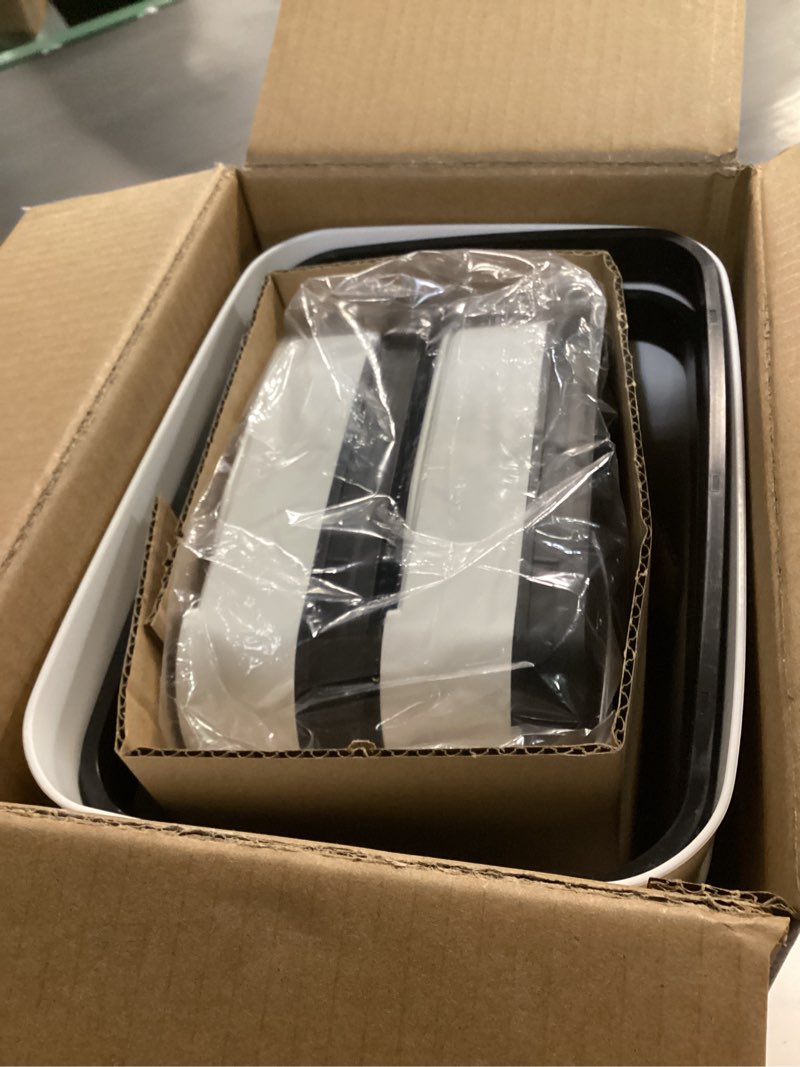 Condition photo showing Good Condition for 2 Pack 2.7 Gal Bathroom Trash Can with Lid, Automatic Trash Can Small Smart Garbage Can Touchless, Slim Motion Sensor Waterproof Plastic Trash Bins for Bedroom Office Kitchen Toilet White 2.7 Gal