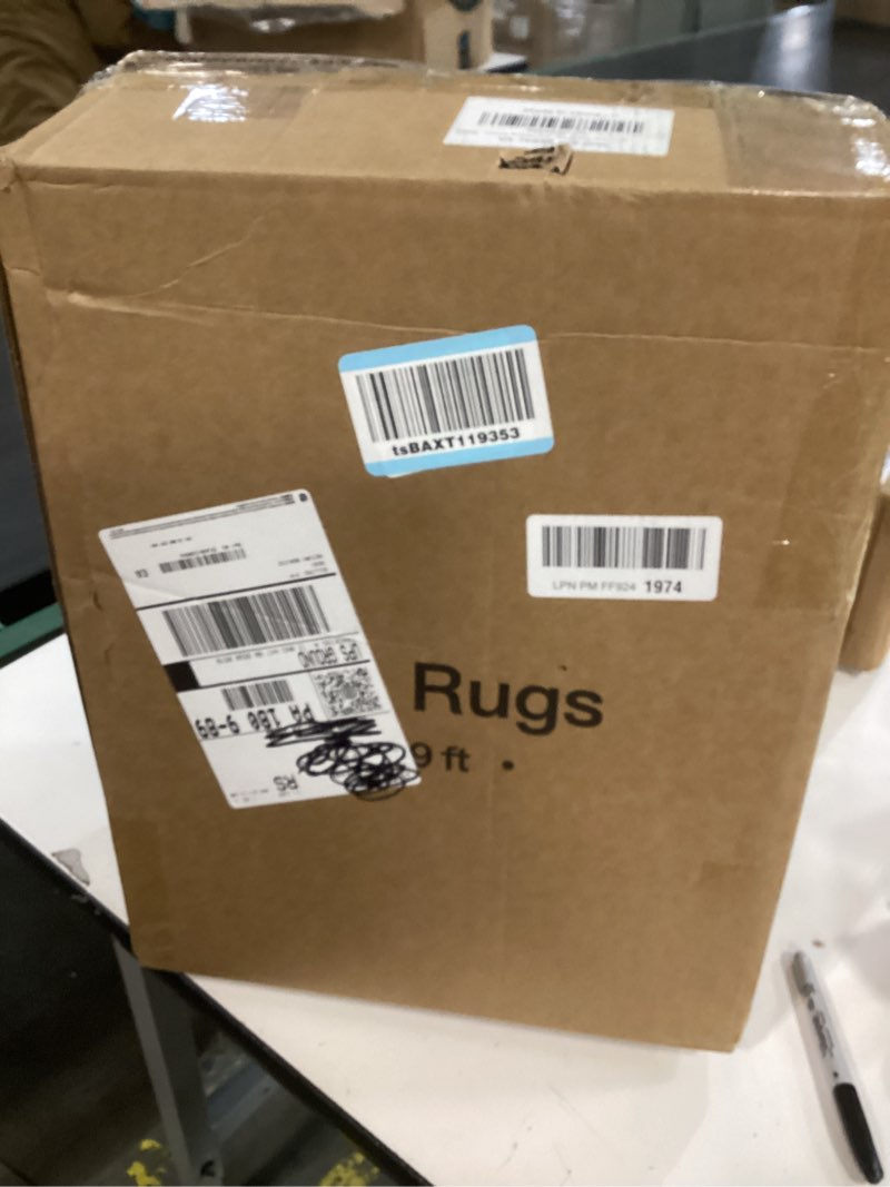 Condition photo showing New/Like New for Valenrug Washable Rug - Stain Resistant Area Rugs for Living Room, Non Slip Backing Printed Rugs for Bedroom, Folable Machine Washable Area Rug (Grey, 6'x9') 01-grey 6' x 9' (Rectangular)