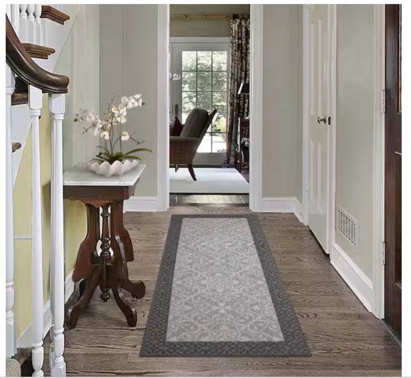 derbent grey 2 ft. x 5 ft. rectangle indoor runner rug