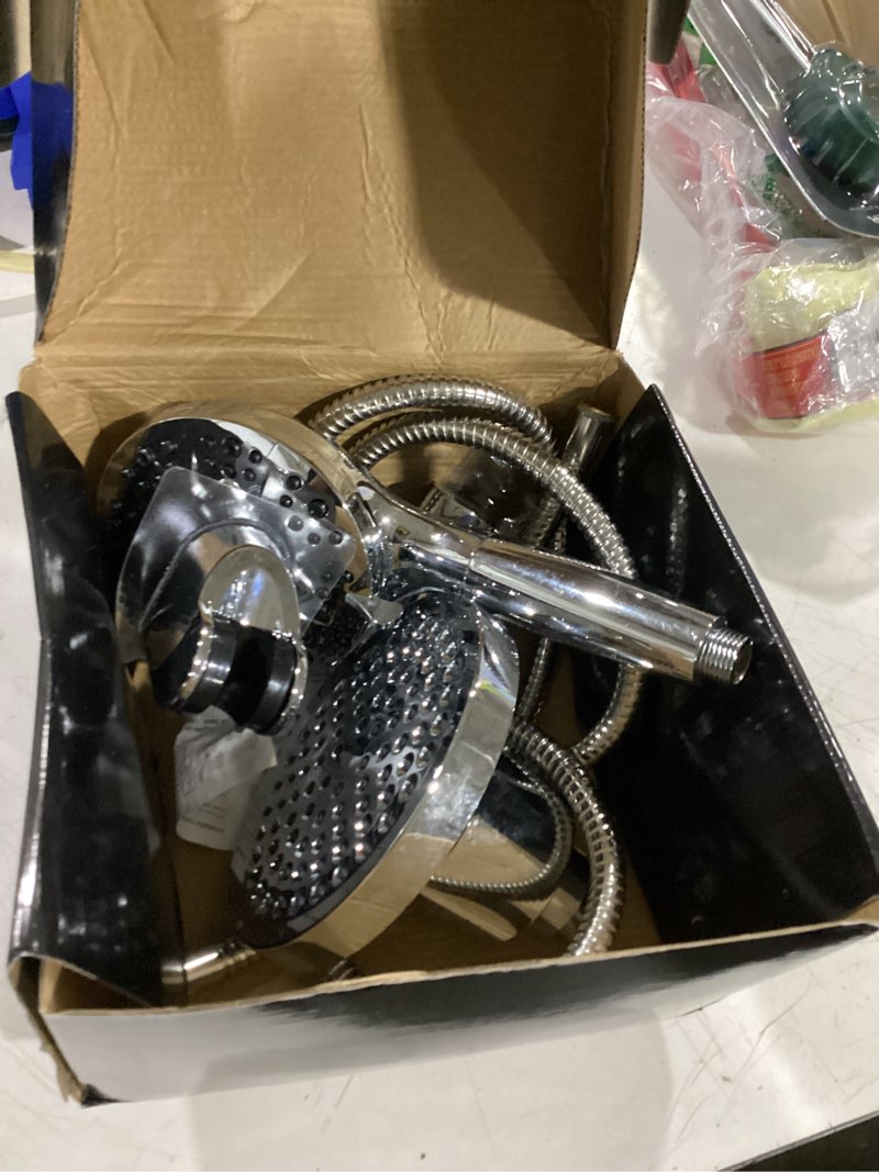 Condition photo showing Good Condition for high pressure shower head combo with handheld spray, 6" filtered rain shower head & 5" handheld shower head with filters, 69" stainless steel hose - dual shower head set for bathroom home chrome