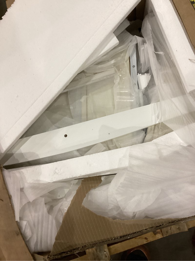 Condition photo showing Good Condition for kalani baby dresser for nursery - greenguard gold certified wooden 6 drawer double dresser - kids dresser for boys and girls - multi-purpose white dresser for bedroom, living room, and hallway white 6 drawer