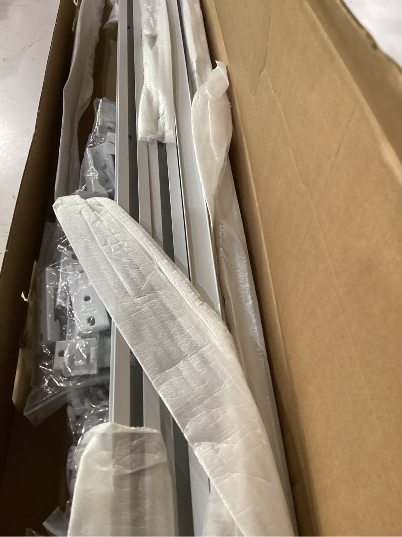 Condition photo showing Good Condition for felidesign curtain track, ceiling curtain track for room divider, ceiling mount rail set with roller hooks, white, 12ft - 18ft white 12ft - 18ft