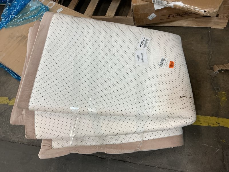 Condition photo showing As Is for Baby Play Mat for Floor Tummy Time Mat Nursery Rug Muscle Area Playroom Rug Tatami 79"x118" Memory Foam 1.3" Thick Crawling For Babies,Toddlers, Infants, Kids,Floor(Beige) A Beige 79"x118"