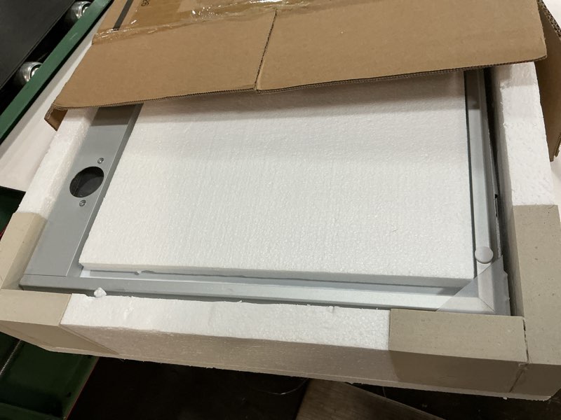 Condition photo showing Good Condition for TETOTE 15 x 26 Bathroom Mirror with Storage with Tempered Beveled Mirror Silver Medicine Cabinet Aluminum Cabinet DTC Hinges, Stepless Adjustable Shelves, Recessed/Surface-Mounted 26"L x 15"W Silver