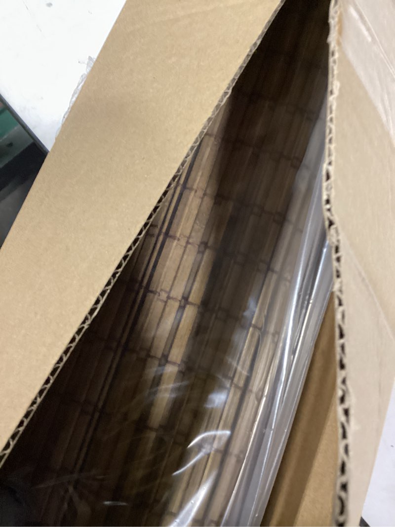 Condition photo showing New/Like New for lazblinds cordless bamboo roman shades, privacy blinds for interior windows, room darkening roll up bamboo blinds for home & patio, 30.5" w x 64" h, highfield teak