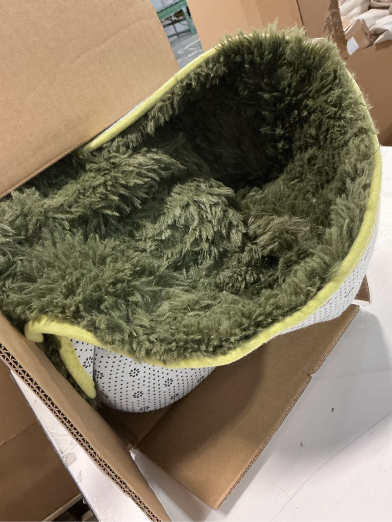 Condition photo showing As Is for Fluffy Area Rug for Living Room Bedroom, 4 x 6 Olive Green Rug Fuzzy Non-Slip Modern Carpet Ultra Soft Faux Fur Rugs for Dorm Kids Room Home Decor