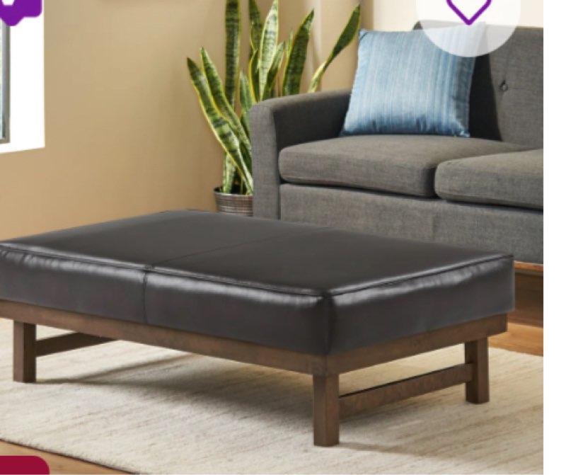 Cadell Upholstered Ottoman black.