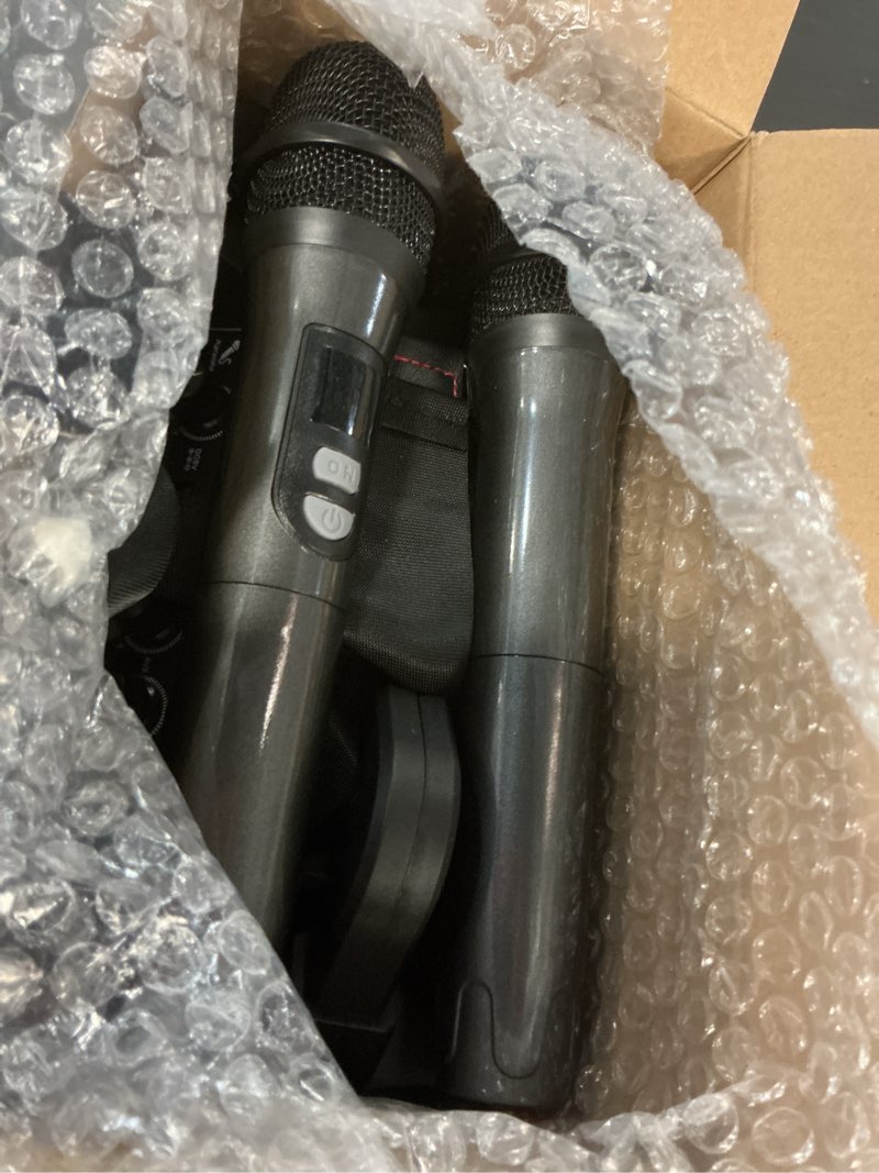 Condition photo showing Good Condition for Karaoke Machine for Adults - Portable Bluetooth Karaoke Speaker with Two Wireless Microphones, PA System Speaker Supports TF Card/USB, AUX in, REC, Bass & Treble for Party/Meeting