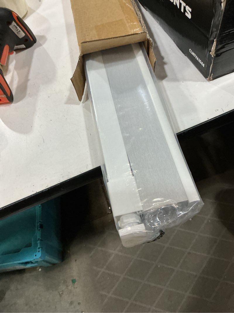 Condition photo showing Good Condition for lazblinds cordless cellular shades, no tools no drill blackout honeycomb shades pleated blinds for windows, 48'' w x 72'' h, silver white blackout-silver white 48'' w x 72'' h