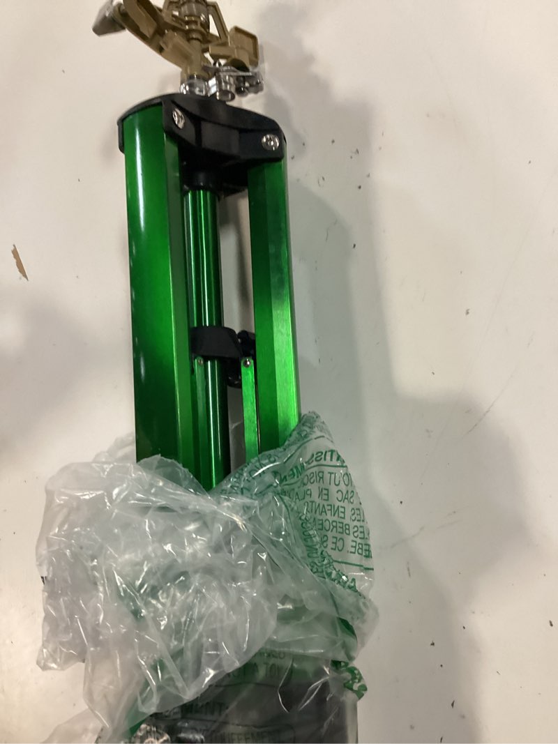 Condition photo showing Good Condition for biswing impact sprinkler head on tripod base, heavy duty lawn sprinklers, 360 degree large area irrigation, metal sprinkler nozzle & solid alloy metal extension legs flip locks, 1 pack