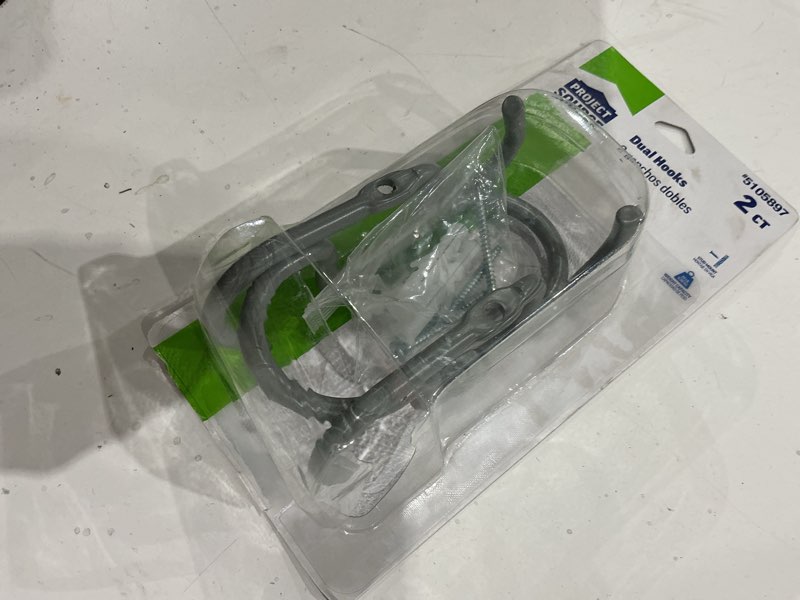 Condition photo showing As Is for project source multipurpose hook 2-pack 2.3-in gray steel