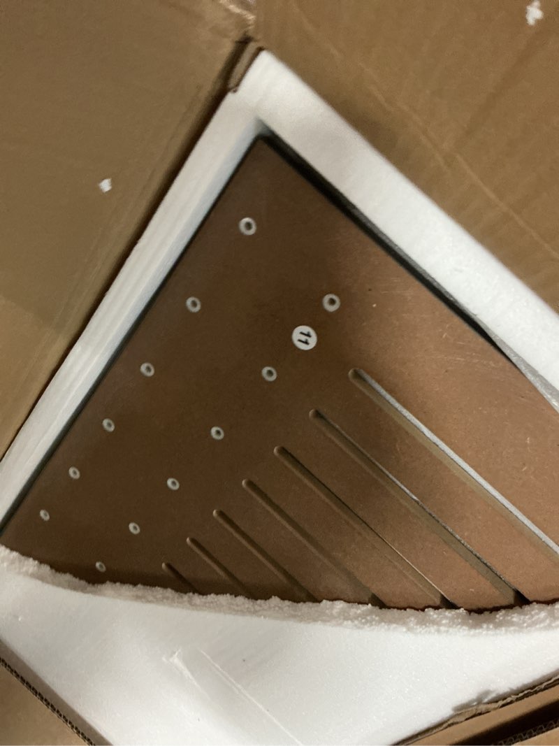 Condition photo showing Good Condition for vidaxl radiator cover, radiator guard for home office, heater cover for living room decorative, heating cabinet protective cover, black mdf 59.8" x 7.5" x 32.1" black