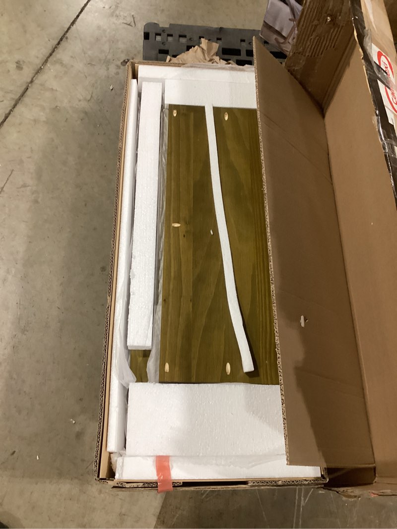 Condition photo showing Good Condition for camaflexi shaker style 3 shelf bookcase/solid wood / 36" high/adjustable shelving/closed back/display bookshelf for living room, bedroom, home and office, olive grove green 36" olive grove green